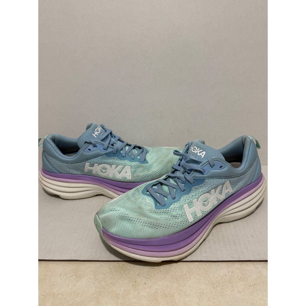 Hoka Bondi 8 Womens 12 Airy Blue Sunlit Ocean Running Shoes 1127952 ABSO